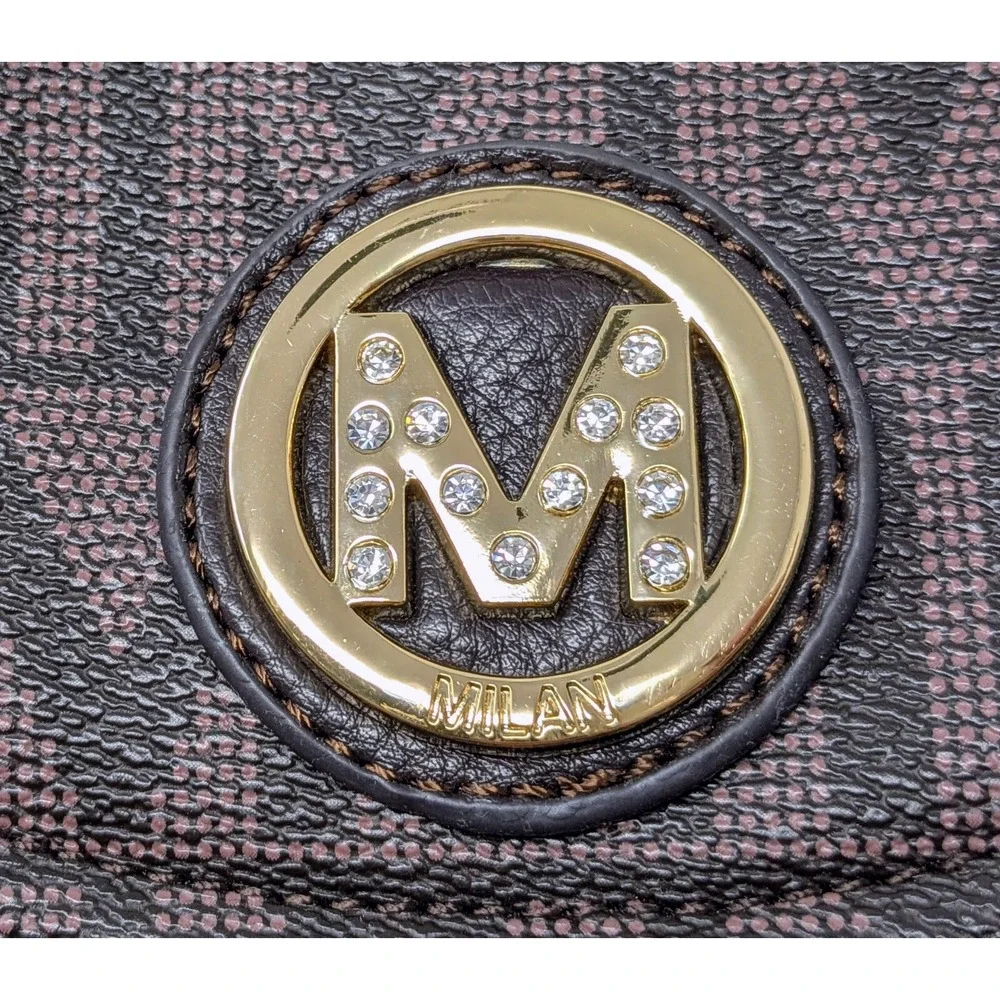 MKF Collection by Mia K Ishani Crossbody Bag Purse Wristlet Black Brown - NWT